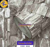 برچسب دیوار طرح سنگ چین طوسی کد 8224 عرض ۶۰
