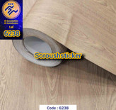 برچسب کابینت طرح چوب نسکافه ای کد ۶۲۳۸ عرض ۶۰